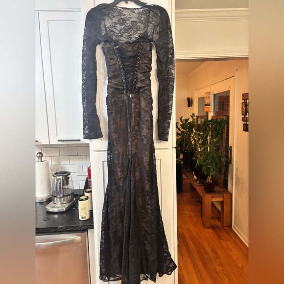 artemis black lace maxi dress LBD Exclusive Black Shimmer Artemis Maxi Dress